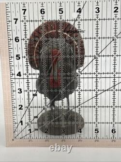 Antique Composition Turkey Candy Container Metal Feet Horsehair Beard 1900's