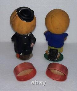 Antique German HALLOWEEN Candy Container SET Tender in Love Jack-o-Lantern COMPO