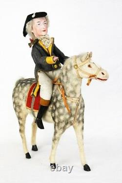 Antique German Horse Candy Container with George Washington Rider ca1910