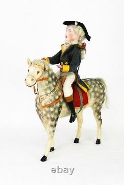 Antique German Horse Candy Container with George Washington Rider ca1910