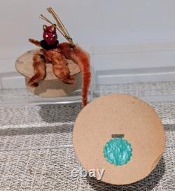 Antique German Krampus Devil Chenille Candy Container 1920s Vintage Box Stamped