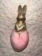 Antique German Paper Mache Bunny In Egg Candy Container