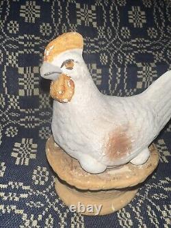 Antique German Paper Mache Hen Candy Container