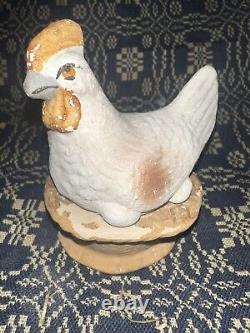 Antique German Paper Mache Hen Candy Container