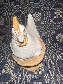 Antique German Paper Mache Hen Candy Container