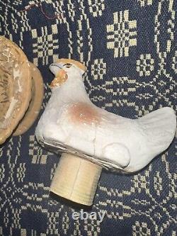 Antique German Paper Mache Hen Candy Container