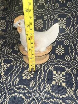 Antique German Paper Mache Hen Candy Container