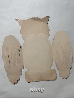 Antique Gibson Halloween Fortune Owl Get Wise Pick a Feather Rare Collectible