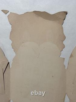 Antique Gibson Halloween Fortune Owl Get Wise Pick a Feather Rare Collectible