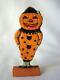 Antique Halloween Grinning Jack O'lantern Man Stand, Skittles Game Piece Germany