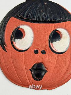 Antique Halloween German Embossed Die cut Flapper Betty Boop RARE