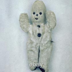 Antique Knickerbocker Snowman 12 Stuffed Doll Plush Needs Cleaning
