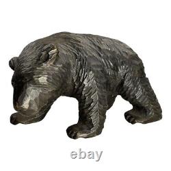 Antique Large Hand-Carved Black Forest Black Bear Germany