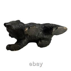 Antique Large Hand-Carved Black Forest Black Bear Germany