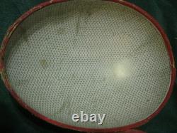 Antique Large Paper Mache 11 Egg Candy Container RED Easter Bunny Rabbit
