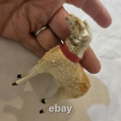 Antique Lot 5 Germany Purz Sheep Christmas Composition Wood Legs Large To Small