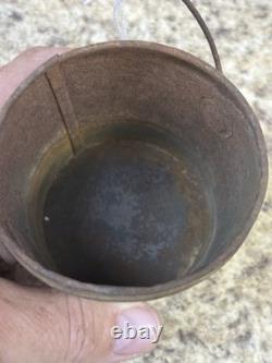 Antique Miniature CANDY TIN Pail, MERRY CHRISTMAS