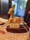 Antique Montgomery Ward 1939 Raylite Paramount Rudolph Reindeer Lamp Music Box