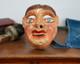Antique Paper Mache Carnival Head Mask Halloween Prop Parade Vintage Oddity