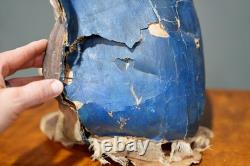 Antique Paper Mache Carnival Head Mask Halloween Witch Parade Vintage Oddity