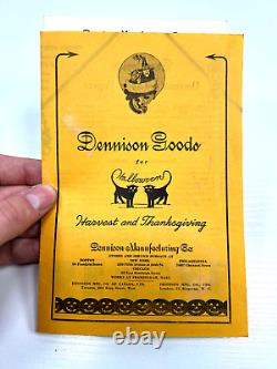 Antique RARE 1929 Dennison's Halloween Supply Catalog price list bogie book