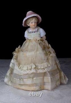 Antique Rare German Snowed Half Doll Christmas Candy Container Book Example