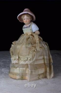 Antique Rare German Snowed Half Doll Christmas Candy Container Book Example