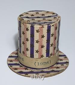 Antique STARS & STRIPES TOP HAT 4th FOURTH OF JULY GERMAN CANDY CONTAINER Antique STARS & STRIPES TOP HAT 4th FOURTH OF JULY GERMAN CANDY CONTAINER