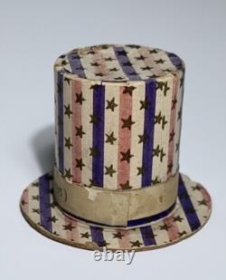 Antique STARS & STRIPES TOP HAT 4th FOURTH OF JULY GERMAN CANDY CONTAINER Antique STARS & STRIPES TOP HAT 4th FOURTH OF JULY GERMAN CANDY CONTAINER