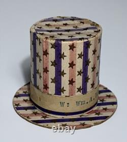 Antique STARS & STRIPES TOP HAT 4th FOURTH OF JULY GERMAN CANDY CONTAINER Antique STARS & STRIPES TOP HAT 4th FOURTH OF JULY GERMAN CANDY CONTAINER