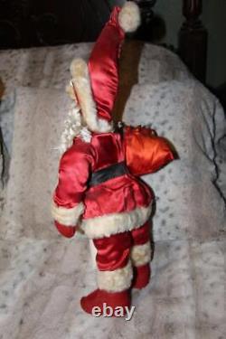 Antique Santa Claus Christmas Stuffed Early 1900's 22 Tall Doll Figure Large