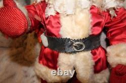 Antique Santa Claus Christmas Stuffed Early 1900's 22 Tall Doll Figure Large