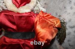 Antique Santa Claus Christmas Stuffed Early 1900's 22 Tall Doll Figure Large