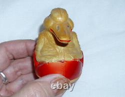 Antique VC Viscoloid Celluloid Roly Poly Duck Pre 1927 Easter