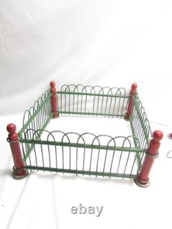 Antique VTG A. W. Drake Toy Fence Set Christmas Tree Putz Display 10 Panels Posts Antique VTG A. W. Drake Toy Fence Set Christmas Tree Putz Display 10 Panels Posts