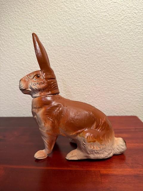 Antique Vintage German Easter Bunny Rabbit Candy Container Glass Eyes