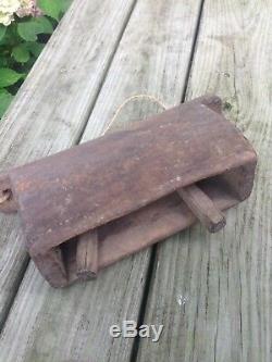 Antique Wooden Cowbell, South East Asia, Primitive, Large, OLD