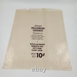 Art Deco Halloween Lithograph Dennison With Onion Skin Sleeve Made In USA 1920s