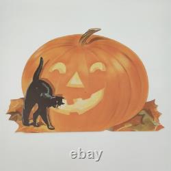 Art Deco Halloween Lithograph Dennison With Onion Skin Sleeve Made In USA 1920s