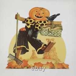Art Deco Halloween Lithograph Dennison With Onion Skin Sleeve Made In USA 1920s
