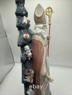 As Is Lladro St. Nicholas Porcelain Figurine Father Christmas Santa Claus