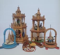 As Is Parts/Repair Vintage Erzgebirge Lot Pyramid Christmas Advent Germany