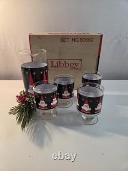 Atomic Santa Cocktail Set Pitch And 4 Glasses Perfect Condition 1960s