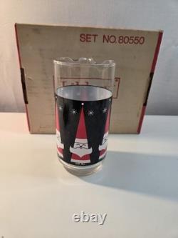Atomic Santa Cocktail Set Pitch And 4 Glasses Perfect Condition 1960s