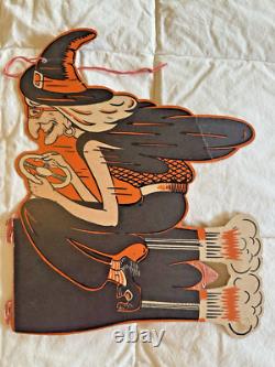 Atomic age witch Halloween hanging party decoration 1945-60s Made in USA Atomic age witch Halloween hanging party decoration 1945-60s Made in USA