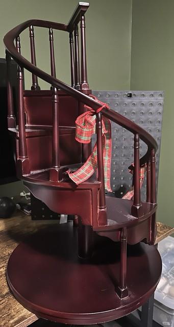 Authentic Byers' Choice Brown Spiral Staircase Display Stand 22