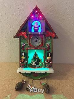 Avon Tick Tock Till Christmas Cuckoo Battery Animated Musical Clock 2011