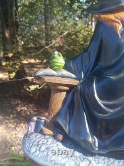 Awesome Handpainted Light up Ceramic Green Witch With Cauldron Awesome Handpainted Light up Ceramic Green Witch With Cauldron