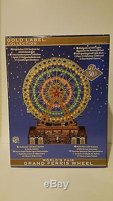 BRAND NEW Mr Christmas World's Fair Grand Ferris Wheel Gold Label 50 Songs