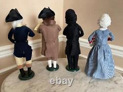 BYERS CHOICE Historical Betsy Ross, Ben Franklin, Lincoln, & Washington